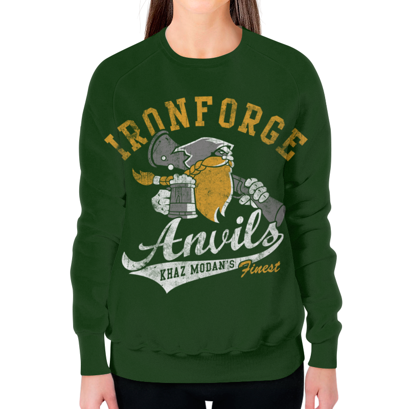 Printio Свитшот женский с полной запечаткой World of warcraft. дворфы