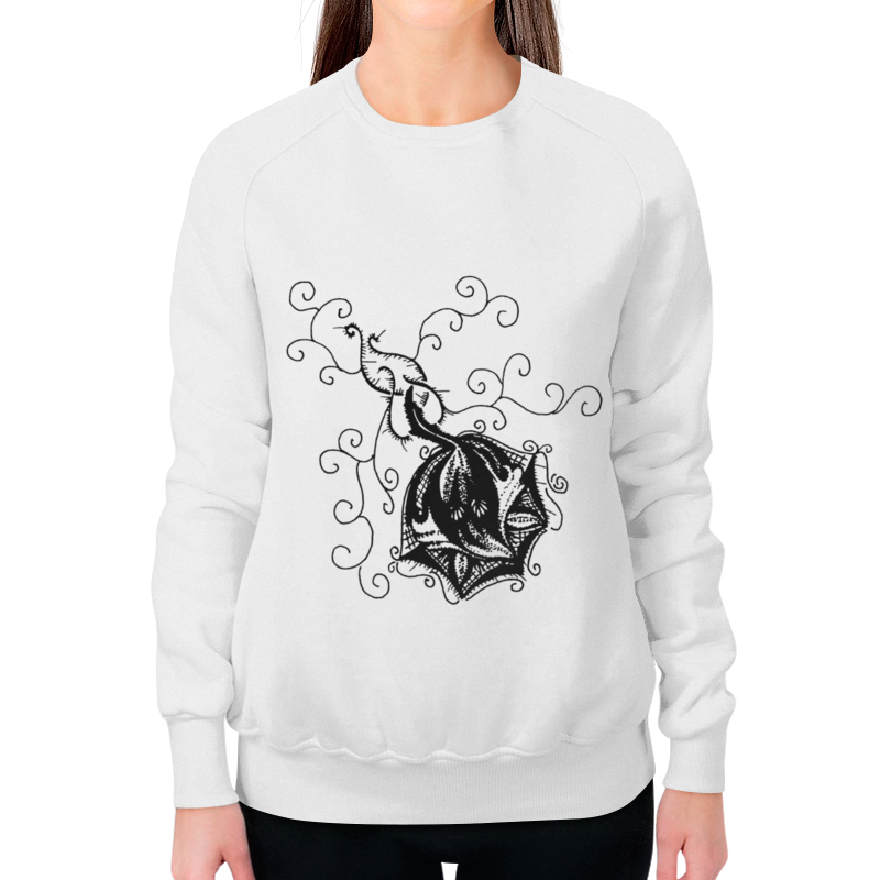 Printio Свитшот женский с полной запечаткой Ажурная роза