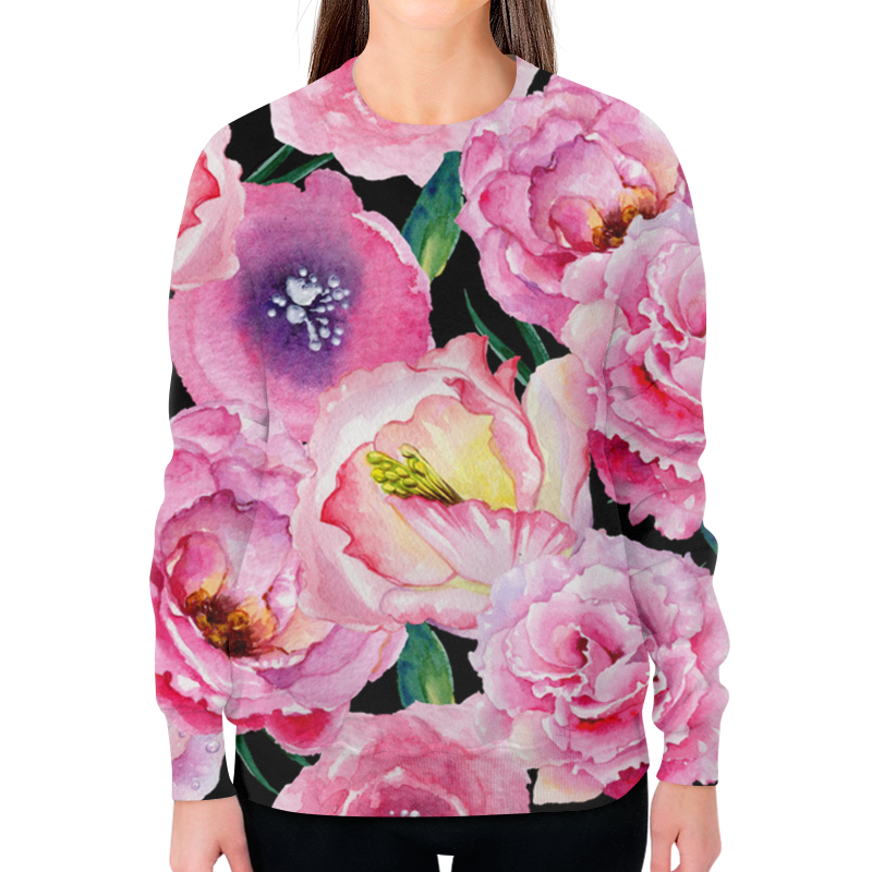 Printio Свитшот женский с полной запечаткой Сад цветов