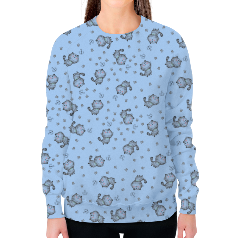 Printio Свитшот женский с полной запечаткой Котята