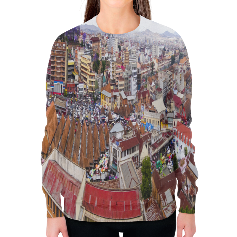 Printio Свитшот женский с полной запечаткой Город антананариву printio спортивная футболка 3d город антананариву