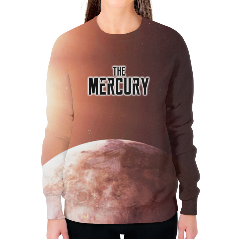Printio Свитшот женский с полной запечаткой The mercury (the planet) сумка парад планет солнечной системы желтый