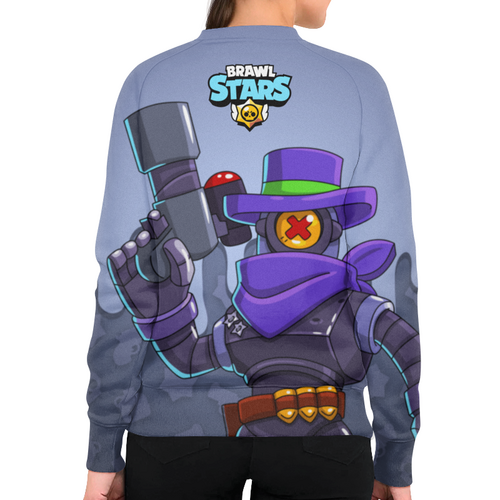 Заказать свитшот в Москве. Свитшот женский с полной запечаткой BRAWL STARS RICOCHET от geekbox - готовые дизайны и нанесение принтов.