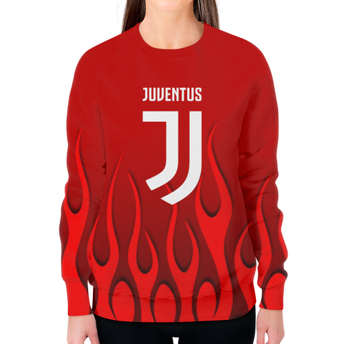 Заказать свитшот в Москве. Свитшот женский с полной запечаткой Juventus от THE_NISE  - готовые дизайны и нанесение принтов.