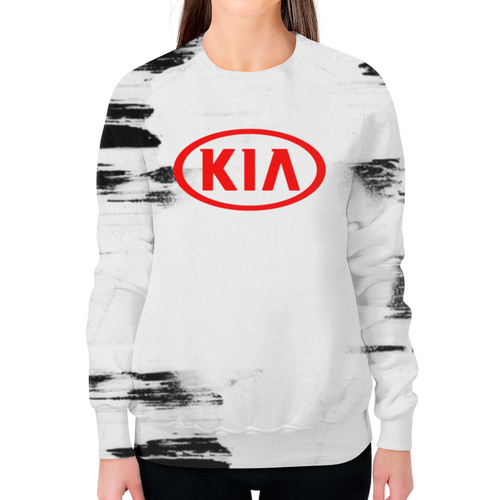 Заказать свитшот в Москве. Свитшот женский с полной запечаткой   KIA авто от THE_NISE  - готовые дизайны и нанесение принтов.
