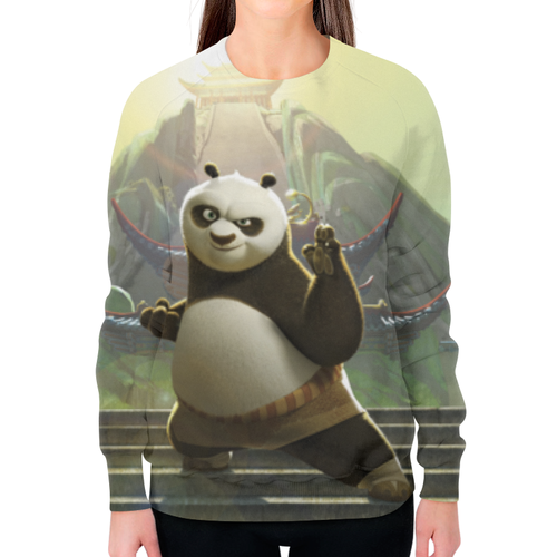 Заказать свитшот в Москве. Свитшот женский с полной запечаткой Кунг-фу панда от cherdantcev - готовые дизайны и нанесение принтов.