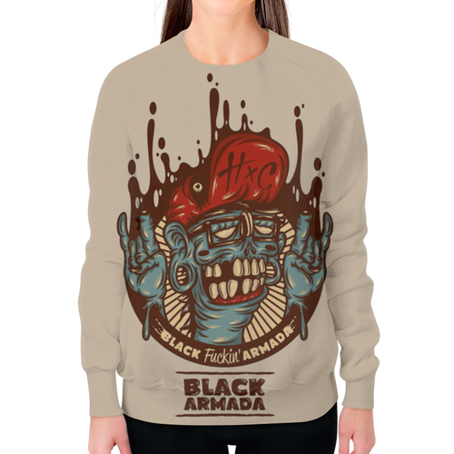 Заказать свитшот в Москве. Свитшот женский с полной запечаткой Swag Art от Leichenwagen - готовые дизайны и нанесение принтов.