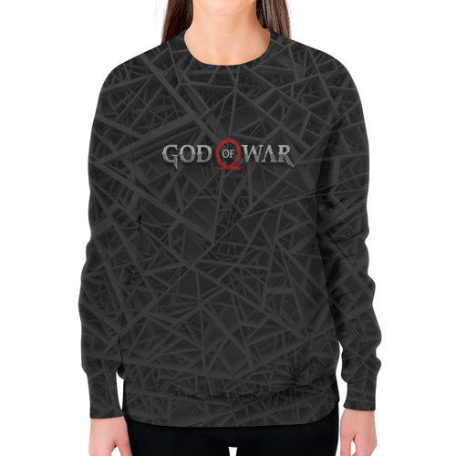 Заказать свитшот в Москве. Свитшот женский с полной запечаткой God of War от THE_NISE  - готовые дизайны и нанесение принтов.