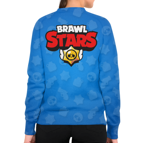 Заказать свитшот в Москве. Свитшот женский с полной запечаткой BRAWL STARS LEON от geekbox - готовые дизайны и нанесение принтов.