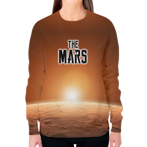 Заказать свитшот в Москве. Свитшот женский с полной запечаткой The Mars (The Planet) от ISliM - готовые дизайны и нанесение принтов.