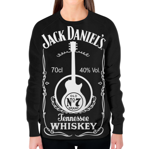 Заказать свитшот в Москве. Свитшот женский с полной запечаткой Jack Daniels от Leichenwagen - готовые дизайны и нанесение принтов.
