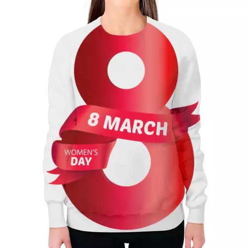 Заказать свитшот в Москве. Свитшот женский с полной запечаткой  "8 MARCH" от Данил Осипенко - готовые дизайны и нанесение принтов.