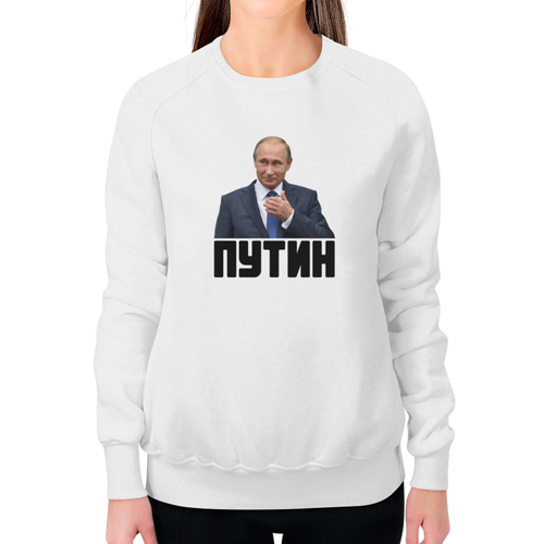 Заказать свитшот в Москве. Свитшот женский с полной запечаткой Putin от THE_NISE  - готовые дизайны и нанесение принтов.