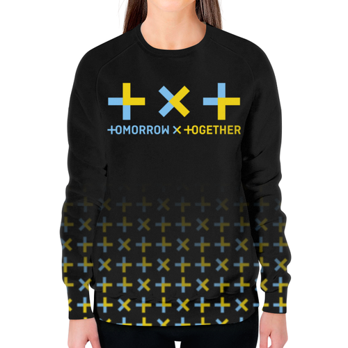 Заказать свитшот в Москве. Свитшот женский с полной запечаткой TXT / Tomorrow X Together  от geekbox - готовые дизайны и нанесение принтов.