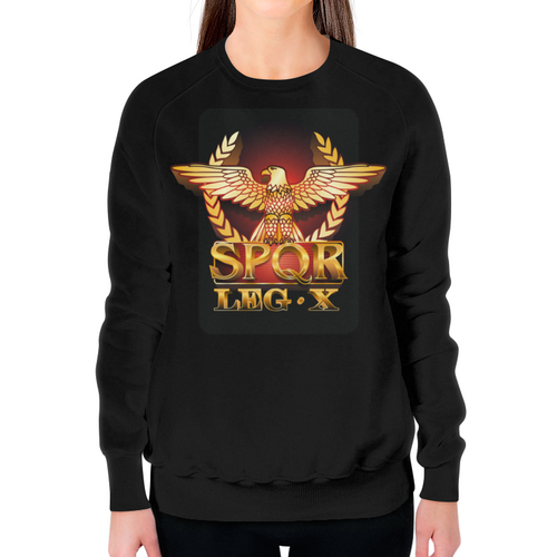 Заказать свитшот в Москве. Свитшот женский с полной запечаткой SPQR. Х легион. от Zorgo-Art  - готовые дизайны и нанесение принтов.