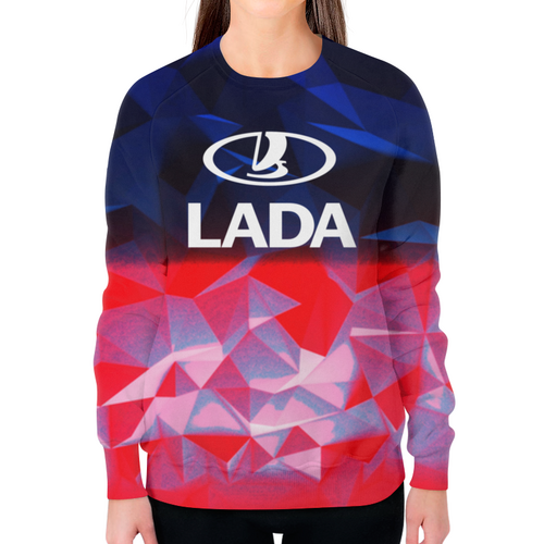 Заказать свитшот в Москве. Свитшот женский с полной запечаткой Авто Lada от THE_NISE  - готовые дизайны и нанесение принтов.