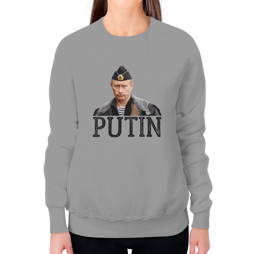 Заказать свитшот в Москве. Свитшот женский с полной запечаткой Putin от THE_NISE  - готовые дизайны и нанесение принтов.