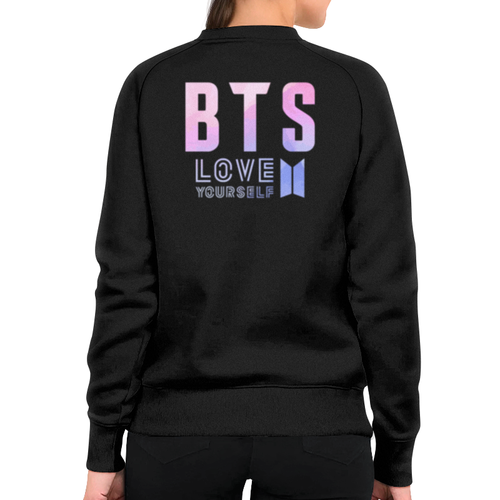 Заказать свитшот в Москве. Свитшот женский с полной запечаткой BTS (k-pop)  от geekbox - готовые дизайны и нанесение принтов.