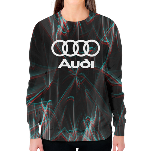 Заказать свитшот в Москве. Свитшот женский с полной запечаткой Авто Audi от THE_NISE  - готовые дизайны и нанесение принтов.