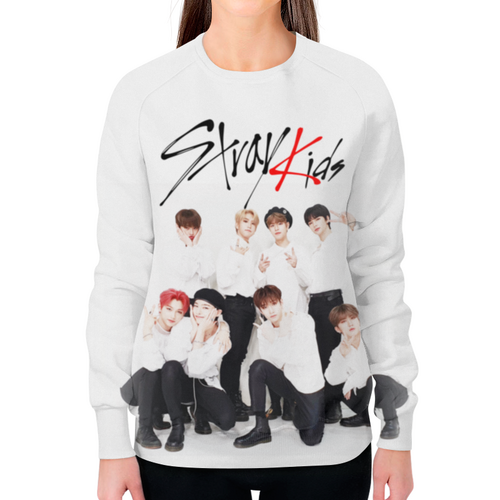 Заказать свитшот в Москве. Свитшот женский с полной запечаткой STRAY KIDS  от geekbox - готовые дизайны и нанесение принтов.