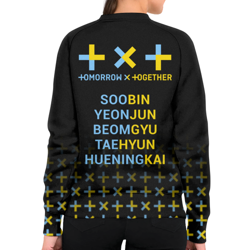 Заказать свитшот в Москве. Свитшот женский с полной запечаткой TXT / Tomorrow X Together  от geekbox - готовые дизайны и нанесение принтов.