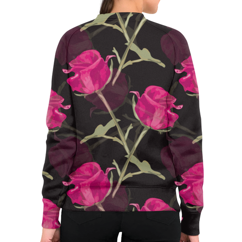 Заказать свитшот в Москве. Свитшот женский с полной запечаткой Бутоны роз от THE_NISE  - готовые дизайны и нанесение принтов.