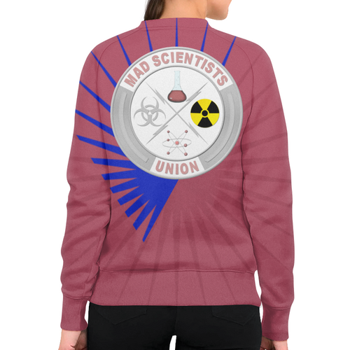 Заказать свитшот в Москве. Свитшот женский с полной запечаткой Mad scientists union от Andy Quarry - готовые дизайны и нанесение принтов.