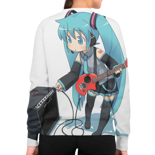 Заказать свитшот в Москве. Свитшот женский с полной запечаткой Hatsune Miku от Дана Столыпина - готовые дизайны и нанесение принтов.