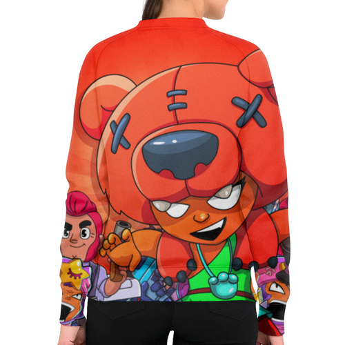 Заказать свитшот в Москве. Свитшот женский с полной запечаткой BRAWL STARS NITA от geekbox - готовые дизайны и нанесение принтов.