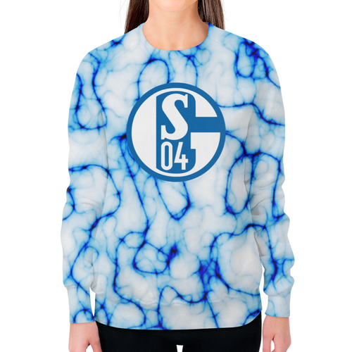 Заказать свитшот в Москве. Свитшот женский с полной запечаткой Schalke 04 от THE_NISE  - готовые дизайны и нанесение принтов.