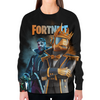Заказать свитшот в Москве. Свитшот женский с полной запечаткой FORTNITE от geekbox - готовые дизайны и нанесение принтов.