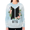 Заказать свитшот в Москве. Свитшот женский с полной запечаткой BTS (k-pop)  от geekbox - готовые дизайны и нанесение принтов.