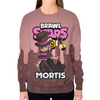 Заказать свитшот в Москве. Свитшот женский с полной запечаткой BRAWL STARS MORTIS от geekbox - готовые дизайны и нанесение принтов.