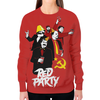 Заказать свитшот в Москве. Свитшот женский с полной запечаткой Red Party от Leichenwagen - готовые дизайны и нанесение принтов.