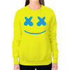 Заказать свитшот в Москве. Свитшот женский с полной запечаткой Marshmello    от T-shirt print  - готовые дизайны и нанесение принтов.