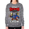 Заказать свитшот в Москве. Свитшот женский с полной запечаткой BRAWL STARS CROW от geekbox - готовые дизайны и нанесение принтов.