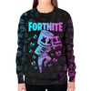Заказать свитшот в Москве. Свитшот женский с полной запечаткой FORTNITE MARSHMELLO от geekbox - готовые дизайны и нанесение принтов.
