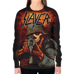 Заказать свитшот в Москве. Свитшот женский с полной запечаткой Slayer Band от Leichenwagen - готовые дизайны и нанесение принтов.