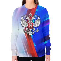Заказать свитшот в Москве. Свитшот женский с полной запечаткой Russia от THE_NISE  - готовые дизайны и нанесение принтов.