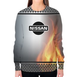 Заказать свитшот в Москве. Свитшот женский с полной запечаткой Nissan от THE_NISE  - готовые дизайны и нанесение принтов.
