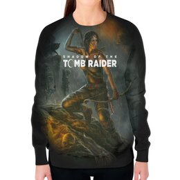 Заказать свитшот в Москве. Свитшот женский с полной запечаткой Tomb Raider от THE_NISE  - готовые дизайны и нанесение принтов.
