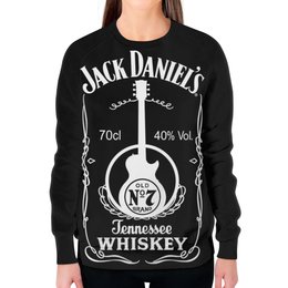 Заказать свитшот в Москве. Свитшот женский с полной запечаткой Jack Daniels от Leichenwagen - готовые дизайны и нанесение принтов.