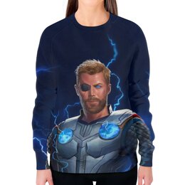 Заказать свитшот в Москве. Свитшот женский с полной запечаткой Thor  от T-shirt print  - готовые дизайны и нанесение принтов.