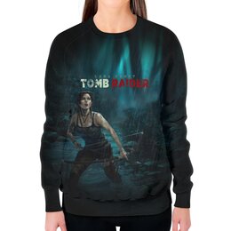 Заказать свитшот в Москве. Свитшот женский с полной запечаткой Tomb Raider от THE_NISE  - готовые дизайны и нанесение принтов.