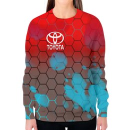 Заказать свитшот в Москве. Свитшот женский с полной запечаткой Toyota от THE_NISE  - готовые дизайны и нанесение принтов.