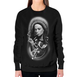 Заказать свитшот в Москве. Свитшот женский с полной запечаткой Монашка от T-shirt print  - готовые дизайны и нанесение принтов.
