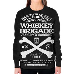 Заказать свитшот в Москве. Свитшот женский с полной запечаткой Whiskey Brigade от Leichenwagen - готовые дизайны и нанесение принтов.