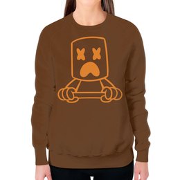 Заказать свитшот в Москве. Свитшот женский с полной запечаткой Marshmello      от T-shirt print  - готовые дизайны и нанесение принтов.