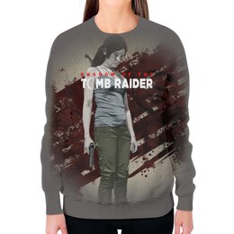 Заказать свитшот в Москве. Свитшот женский с полной запечаткой Tomb Raider от THE_NISE  - готовые дизайны и нанесение принтов.