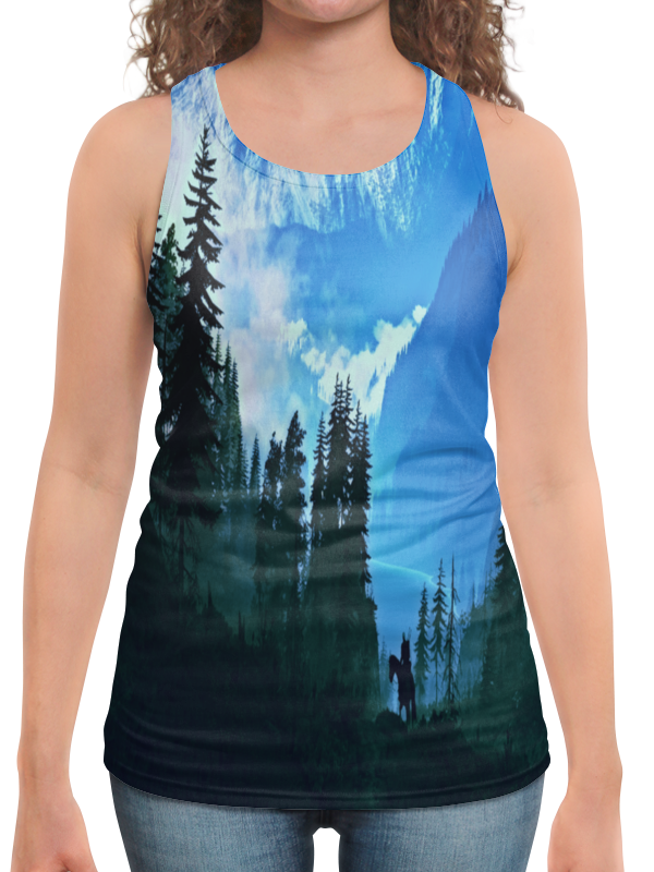 Printio Борцовка с полной запечаткой Елки в горах printio футболка с полной запечаткой женская елки в горах